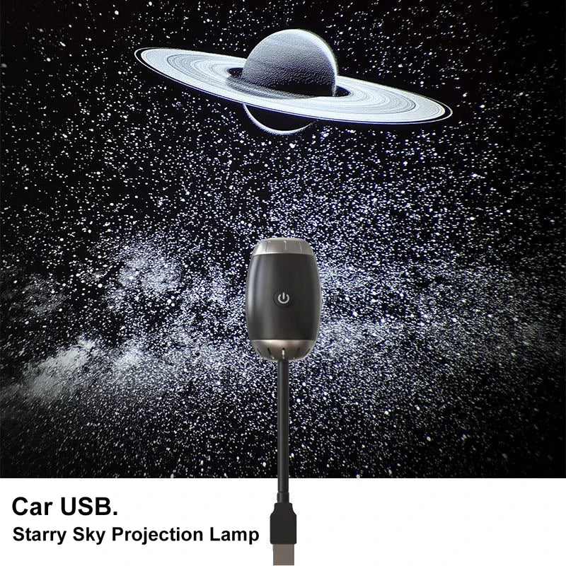 LED Starry Sky Galaxy Projector Night Light – USB Powered