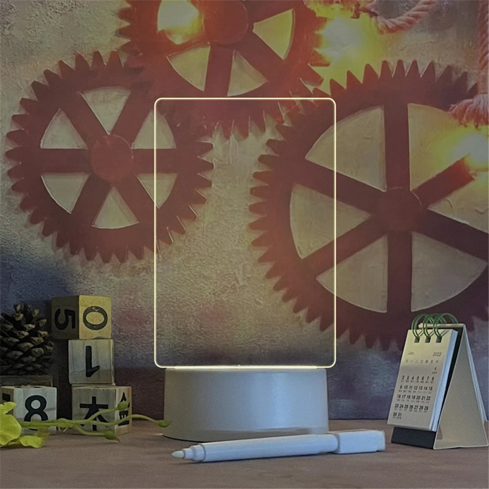 LED Message Board Night Light — Customizable Desk Lamp