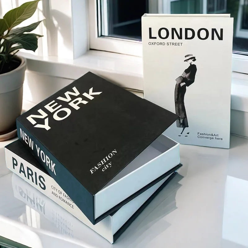 Aesthetic Fake Books Decor Set — Bedroom Shelf Ornaments
