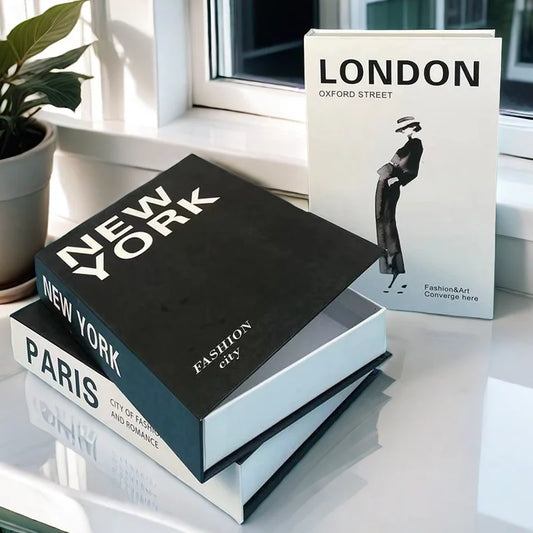 Aesthetic Fake Books Decor Set — Bedroom Shelf Ornaments