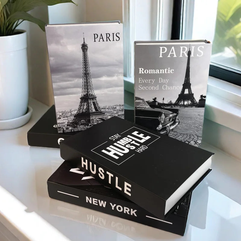 Aesthetic Fake Books Decor Set — Bedroom Shelf Ornaments