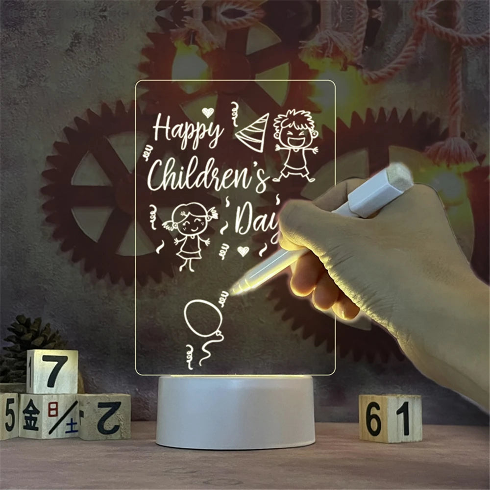 LED Message Board Night Light — Customizable Desk Lamp
