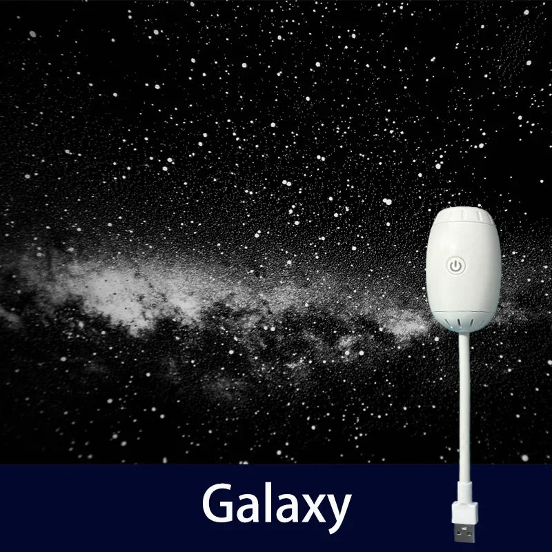 LED Starry Sky Galaxy Projector Night Light – USB Powered