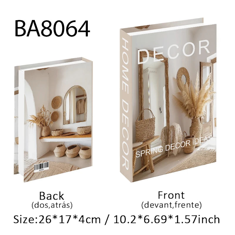 Aesthetic Fake Books Decor Set — Bedroom Shelf Ornaments