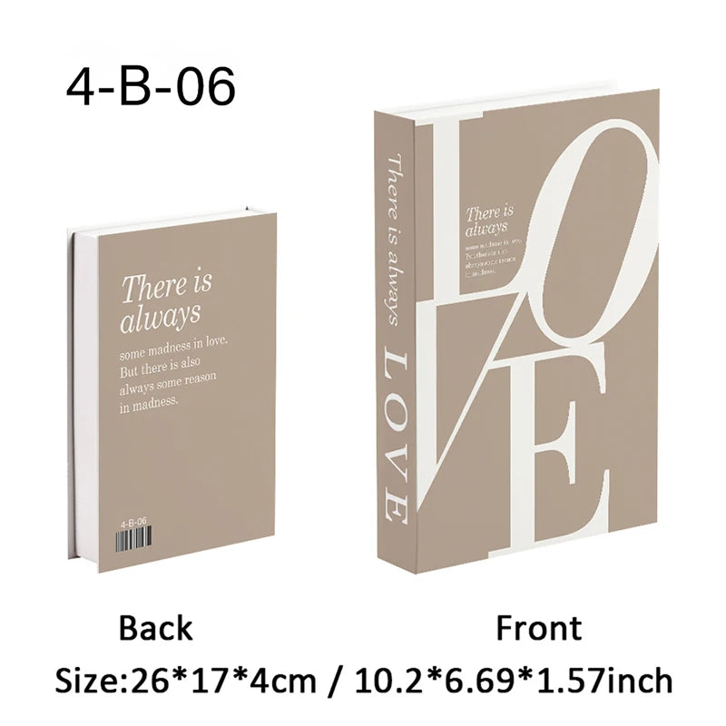 Aesthetic Fake Books Decor Set — Bedroom Shelf Ornaments