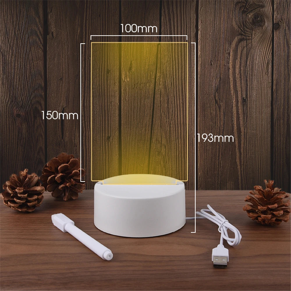 LED Message Board Night Light — Customizable Desk Lamp