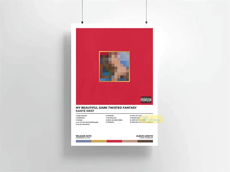 Kanye West Album Poster — Aesthetic Music Wall Art