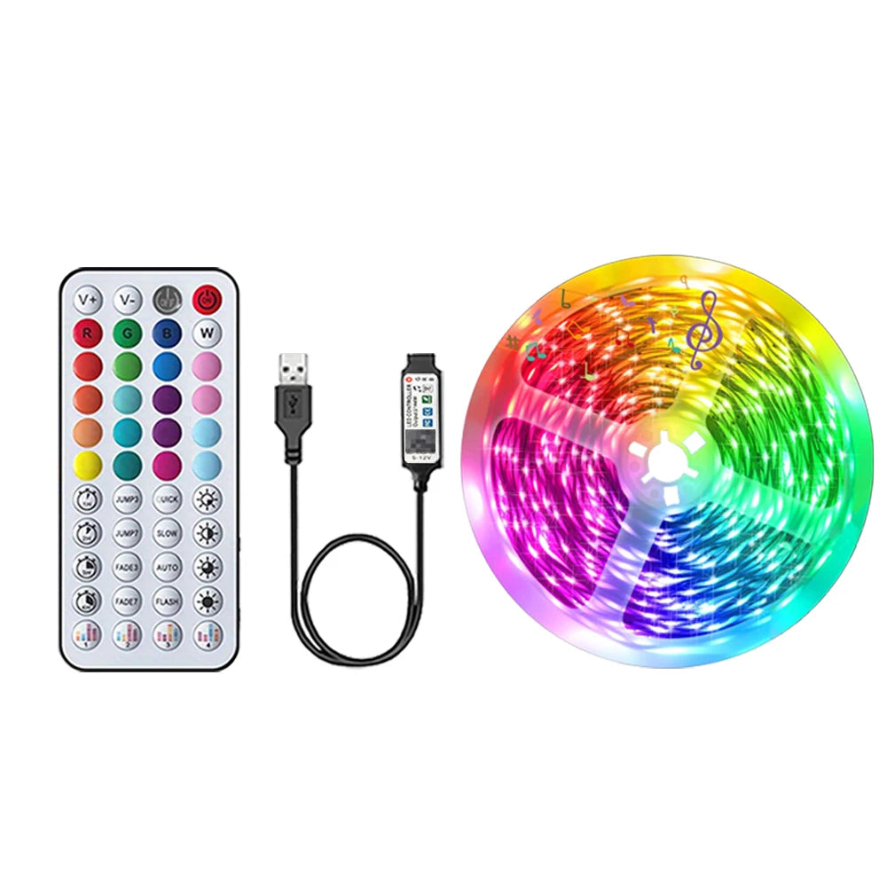 RGB LED Strip Lights with App & Remote Control