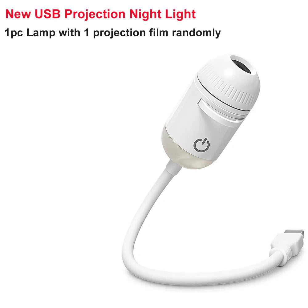 LED Starry Sky Galaxy Projector Night Light – USB Powered