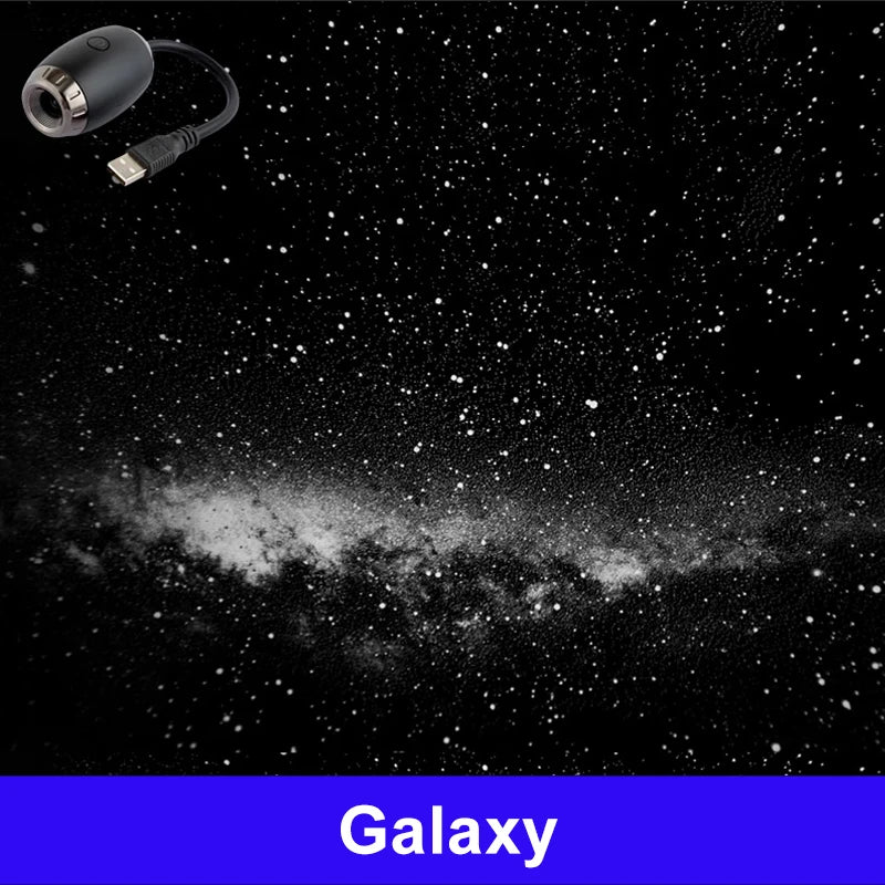 LED Starry Sky Galaxy Projector Night Light – USB Powered