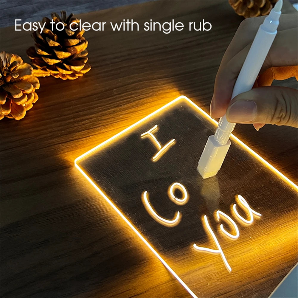 LED Message Board Night Light — Customizable Desk Lamp