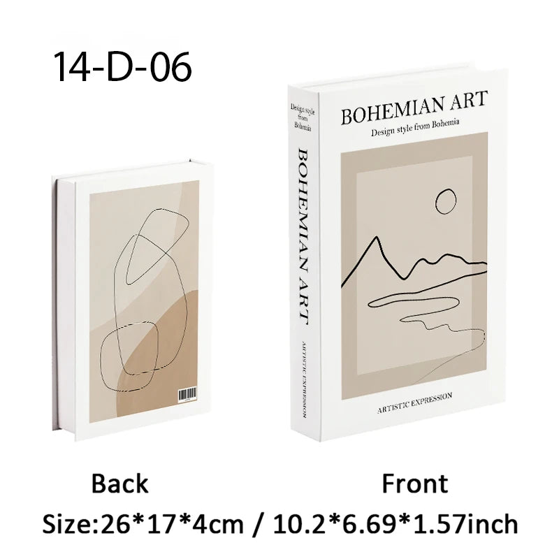 Aesthetic Fake Books Decor Set — Bedroom Shelf Ornaments