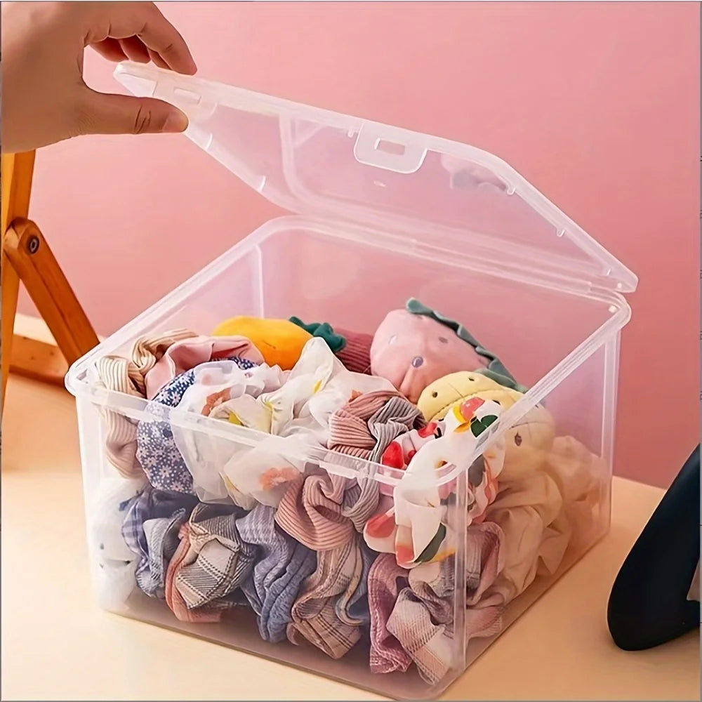 Large Clear Plastic Storage Box — Aesthetic Organizer