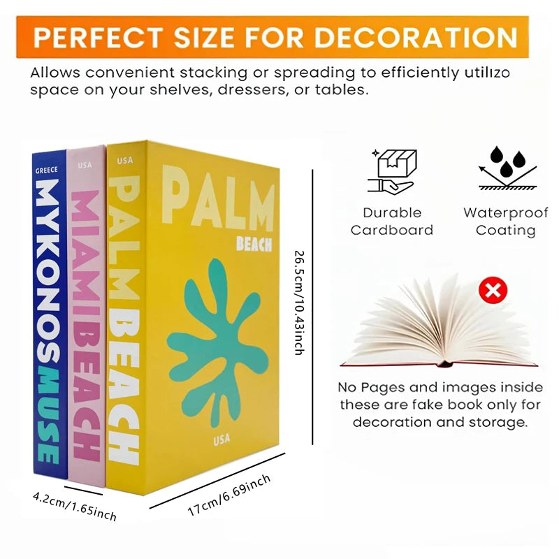 Aesthetic Fake Books Decor Set — Bedroom Shelf Ornaments